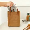 Bolsa Tote de Papel Kraft Impermeável Personalizada Cotton Road, Bolsa Artística Feminina, Bolsa Simples para Documentos, Bolsa Versátil de Armazenamento Estilo Japonês de Nicho