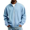 Chamarra deportiva casual a rayas con cierre para hombre estilo americano transfronterizo, sudadera con estampado 3D, nuevo modelo otoño e invierno
