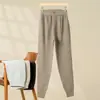 Calças de Lã Grossas Confortáveis e Quentes com Forro de Fleece Unissex 2025 Inverno Novo Leggings de Tricô Elástico