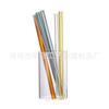 Pajita de vidrio de borosilicato alto de color al por mayor saludable madre tranquila bebida de té con leche creativa pajita protectora de labios