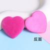 Estilo coreano 24 mm felpa flocado corazón de amor diy horquilla funda para teléfono agujero zapatos accesorios parche accesorios de joyería
