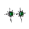 Pendientes Polaris para Hombre, Estilo Moderno y Genial, Pendientes de Circonita Incrustados con Diamantes, Pendientes de Cruz Retro a la Moda Estilo Coreano