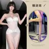 Lencería Sexy Coqueta Pura Uniforme Sexy Vestido con Abertura Pequeña en el Pecho Pajamas para Mujer 8658