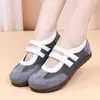 Sapatos Mary Jane com Velcro Feminino Outono Novo Estilo Solado Macio Baixo Casual Sapatos de Uma Sola Solado Macio Confortáveis Slip-on Sapatos para Mãe