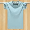 Camiseta de verano de media manga para hombre, de manga corta, para deportes al aire libre, de algodón puro, con logotipo imprimible.