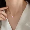 Collar Minimalista Delicado de Diamante para Mujer Estilo Coreano y Japonés, Cadena Fina Exquisita de Nicho Cadena para Clavícula, Cadena para el Cuello Versátil para el Día a Día Venta al por Mayor