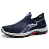 Comercio Exterior Feiwei Zapatos de Hombre Talla Grande 2025 Transfronterizo Temu Generación Tiburón Zapatos Casuales Suela Suave Malla Transpirable Zapatos Deportivos