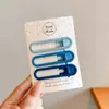Pinza de estrella azul para el pelo femenina de verano clip lateral para flequillo pelo suelto en la frente clip de pico de pato sin costuras tocado pinza para el pelo venta al por mayor