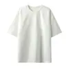 2025 Verano Comercio Transfronterizo Camiseta de Color Sólido Camiseta Lisa de Gamuza de Manga Corta Multicolores Holgada Estilo Retro Japonés para Hombre