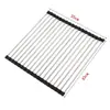 Alfombrilla de Silicona Aislante del Calor Manteles Individuales Base para Ollas Persianas Enrollables de Acero Inoxidable Escurridor Plegable Alfombrilla de Mesa Antiescaldaduras Doméstica Resistente a Altas Temperaturas
