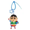 Chaveiro Autêntico Crayon Shin-Chan Desenho Animado Dinâmico Superman Chaveiro de Carro Marca da Moda Boneca Fofa Pingente de Bolsa