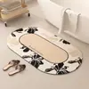 Tapete de Chão de Lama Diatomácea Estilo Nórdico para Casa, Banheiro, Porta de Banheiro, Absorvente de Água, Antiderrapante, Resistente ao Desgaste, Resistente à Sujeira, Fácil de Limpar