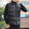 Chaleco de Algodón de Invierno para Hombre Tallas Grandes Cuello Alto Sin Mangas Chaqueta Chaleco Grueso Cálido Holgado para Personas con Sobrepeso Venta al por Mayor
