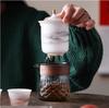 Juego de té de viaje para uso en exteriores: Tetera de Vidrio Portátil con Tres Tazas de Cerámica