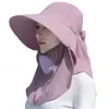 Chapéu para Mulheres, Chapéu de Sol para Primavera e Verão, Anti-UV, Proteção Solar, Proteção do Pescoço, Algodão e Linho, Aba Larga, Chapéu de Proteção Solar, Chapéu para Trabalho na Fazenda, Chapéu para Colheita de Chá