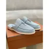 Pantuflas de talla grande para mujer Baotou, de suela plana, cómodas, mules sin cordones, pantuflas para hombre