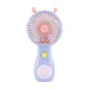 Ventilador de mão pequeno de caracol para o verão, recarregável por USB, portátil, pequeno, fofo, divertido, desenho animado, de mão