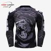Outono 3D impressão digital masculino apertado exercício de treinamento fitness corrida manga comprida suor secagem rápida roupas de manga comprida
