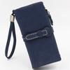 Billetera Larga Nueva para Mujer Yiren Beibei Estilo Coreano Hebilla de Cremallera Mate Bolso de Mano Color Sólido Cartera de Estudiante