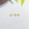 Pulseira Anel Plano Banhado a Ouro 18K Acessórios Chaveiro Anel Redondo Fechado Feito à Mão DIY Colar Pingente Anel de Conexão