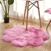 Alfombra Amazon Directa Blanca en Forma de Corazón Piel de Oveja Sintética Alfombra Gruesa de Felpa Larga Felpudo Cojín para Sofá Cojín para Ventana de Rincón