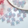 Contas de Vidro Transparentes Contas Soltas Gradiente Colorido Lírio-do-vale Pétalas de Vidro Pente de Estilo Antigo Suporte de Flor de Vidro Acessórios DIY