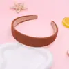 Coreia do Sul Aro de Cabelo Espesso Totalmente em Tecido Cor Sólida Aro de Cabelo Simples Aro de Cabelo com Pressão Lavagem de Cabelo Cor Doce Carimbo de Cabelo Headwear Clássico de Cetim