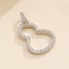 Collar Colgante de Plata de Ley S925 Lujo Ligero con Incrustación de Circonita en Forma de Calabaza, Estilo de Gama Alta para Mujeres, Transfronterizo Europeo y Americano