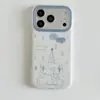 Funda de Elefante de Dibujos Animados Simple Estilo Coreano Adecuada para Apple 17 Pro Max, iPhone 16P, Linda 15 Pro, A Prueba de Golpes