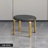 Banqueta de Luxo Leve Estilo Italiano, Pequena Banqueta Redonda para Uso Doméstico, Banqueta Tendência para Mesa de Jantar, Banco Empilhável Moderno Minimalista para Sala de Estar, Banqueta Baixa