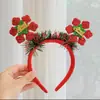 Diadema navideña transfronteriza Diadema con lazo de árbol de Navidad Pasador decorativo lindo Diadema de cuernos de alce Accesorios para el cabello al por mayor