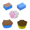 Esponja de Limpeza para Espelho em Formato de Pata de Gato para Limpar Espelhos, Vidros, Torneiras e Pias com Superfície de Lixa