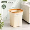 Cubo de basura para uso doméstico, adecuado para casas nuevas, cocinas, baños, salas de estar y oficinas, diseño simple, tamaño grande, gran capacidad, cubo de basura de plástico