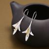 Pendientes de plata de ley s925, pendientes de plata de ley con diseño de flor de temperamento, joyería de plata al por mayor, artesanía tailandesa