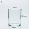 Taza de Vela de Aromaterapia Minimalista de Alta Transparencia, Contenedor Portavelas Decorativo Romántico para Interiores, Taza Vacía de Vidrio para Velas de Aromaterapia Caseras