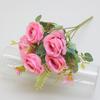 Europeu retro hortênsia embrulhado núcleo peônia falsa flor simulação buquê atacado escada de casamento flor decorativa flor artificial flor de seda