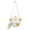 Bolsa Transversal de Frango de Boneca Fofa Nova Desenho Animado Macia e Adorável Mini Bolsa Feminina Estilo Japonês Bolsa Transversal Pequena Fresca e Juvenil