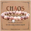 Com Cartão 8mm Pulseira de Contas Pedra Zebra Rosa Presente de Feriado Homens e Mulheres Pulseira de Contas Coração de Amizade Atacado Estilo Quente