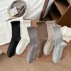 Estilo nuevo, 100% algodón, calcetines antideslizantes hasta el muslo, otoño/invierno, estilo preppy, calcetines sin costuras para la pantorrilla, estilo japonés y coreano, efecto adelgazante, calcetines hasta la rodilla