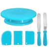 Plato giratorio para pasteles de postre transfronterizo Herramientas de horneado DIY Boquilla decoradora Bolsa decoradora Raspador de crema Juego de plato giratorio para pasteles