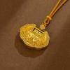 Collar colgante de cuerda de joyería al por mayor oro oro oro flores floreciendo rico como candado nuevo chino literario retro estilo nacional
