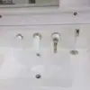 Gabinete de baño grifo estilo europeo dorado doble lavabo juego de cuatro piezas extraíble dividido combinación Lavabo grifo de tres-cuatro agujeros