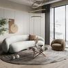 Sofá Curvo Moderno Nórdico de Tres Plazas Combinación Sala de Estar con Forma de Lana de Cordero Vestido de Novia Hotel Estudio Estudio Sofá