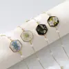 Pulsera de Semilla de Mostaza y Nomeolvides Flor Real Souvenir Joyería Popular Creativa Regalo Pulsera de Acero Inoxidable y Perlas