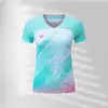 Novos Uniformes de Badminton Victory para Homens e Mulheres, Camisas de Manga Curta de Secagem Rápida, Uniformes de Treinamento para Competição, Tops Esportivos de Vôlei Estampados