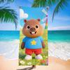 Toalla de Playa de Capibara Nueva Transfronteriza Toalla de Baño de Microfibra de Dibujos Animados para Niños Capibara Absorbente Secado Rápido