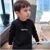 Camiseta de Manga Larga de Primavera para Niños y Niñas Medianos y Grandes De Rong Primavera y Otoño Camiseta Fina de Manga Larga Camiseta Básica Infantil Moderna