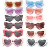 Nuevas gafas de sol transfronterizas europeas y americanas para mujer, gafas de sol de moda con forma de corazón, gafas de sol modernas con forma de corazón de melocotón.