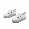 Zapatillas Casuales Blancas de Cuero de Venta Caliente en Tiktok 2026, Zapatos de Plataforma Gruesos de Moda y Cómodos, Versátiles Zapatos con Cordones