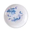 Plato Pequeño Redondo de Plástico Melamina Estilo Nórdico para Huesos, Bandeja para Condimentos y Residuos, 15cm